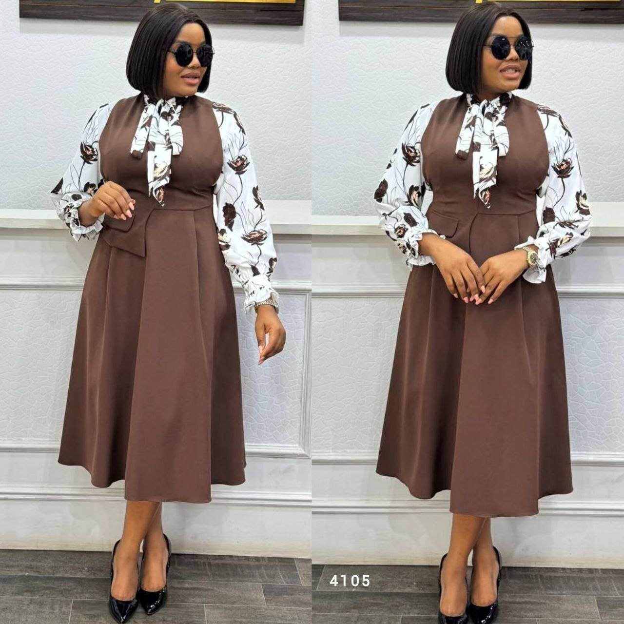 dress with blouse 