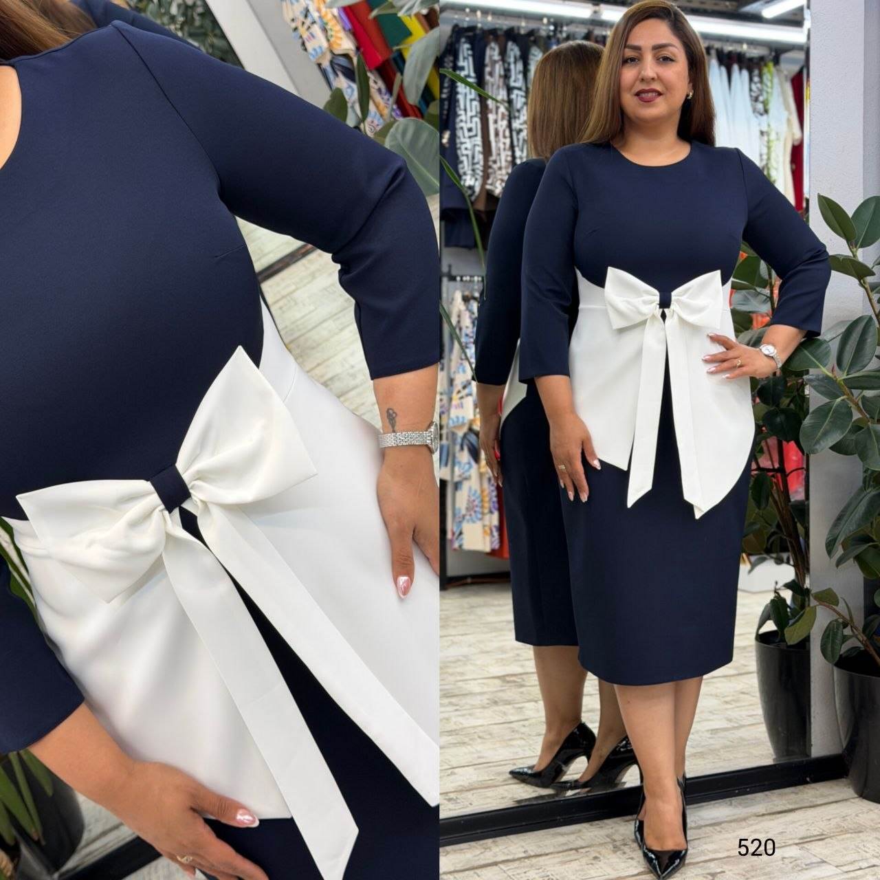Bow Detail Midi Dress
