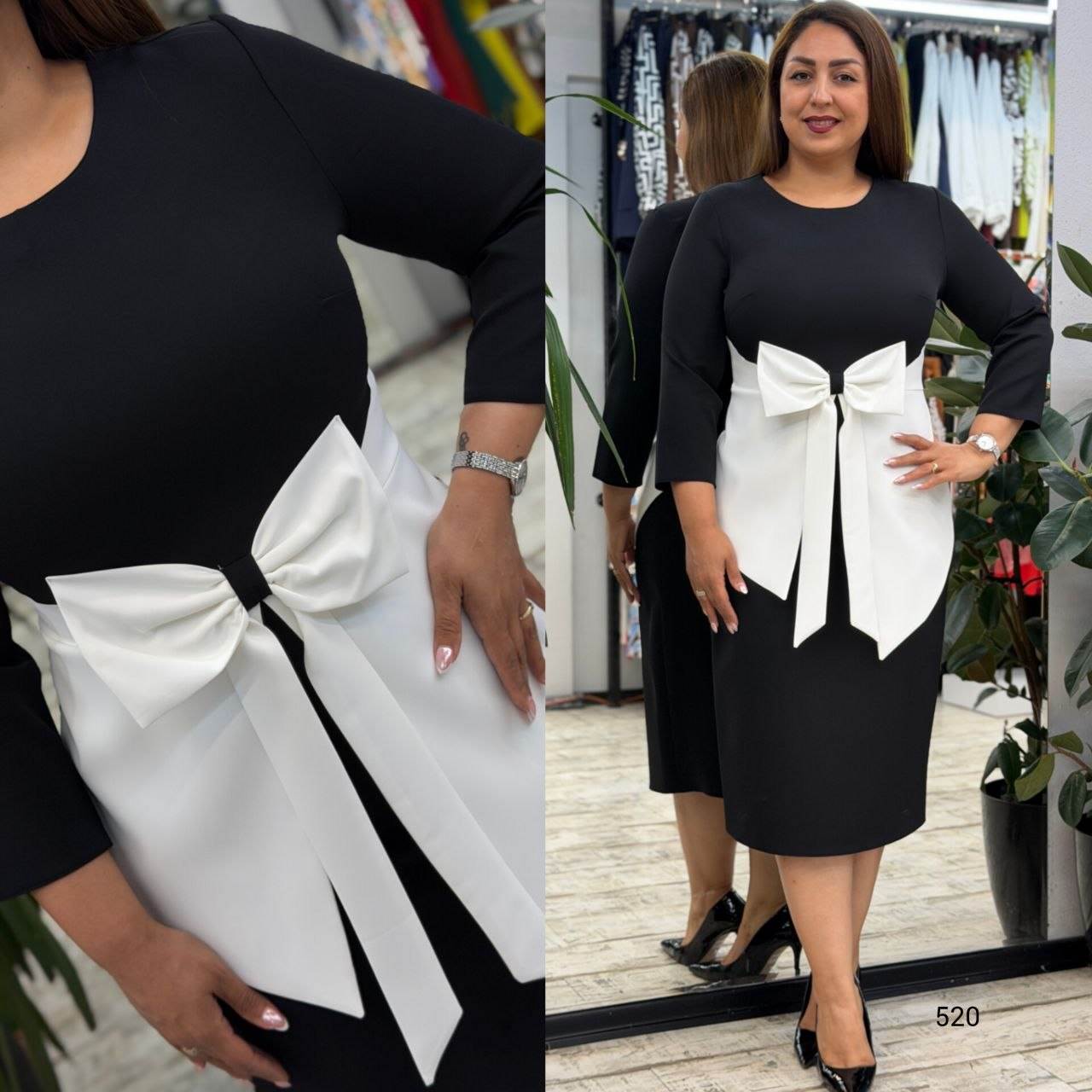 Bow Detail Midi Dress
