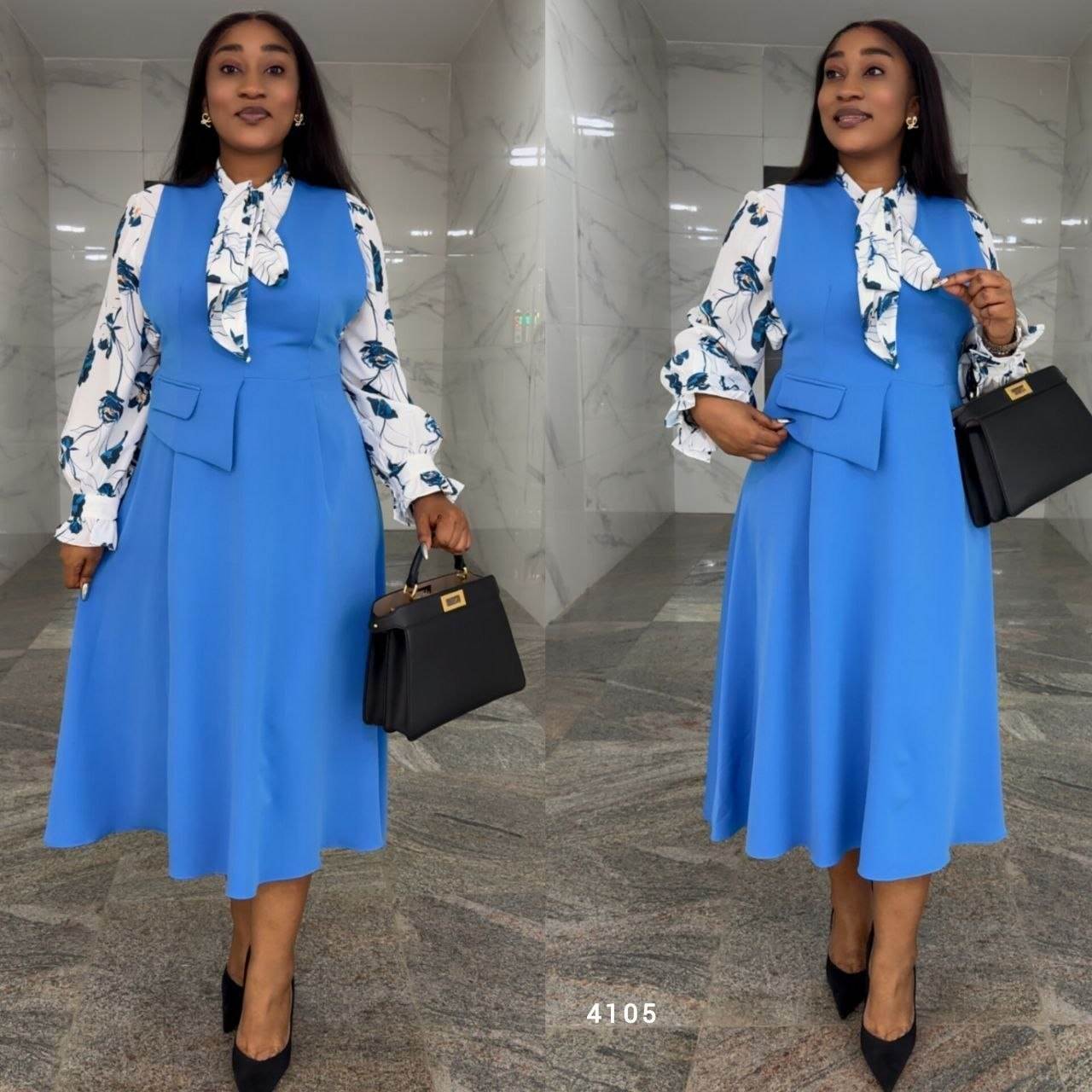 Floral Blouse & Dress Set
