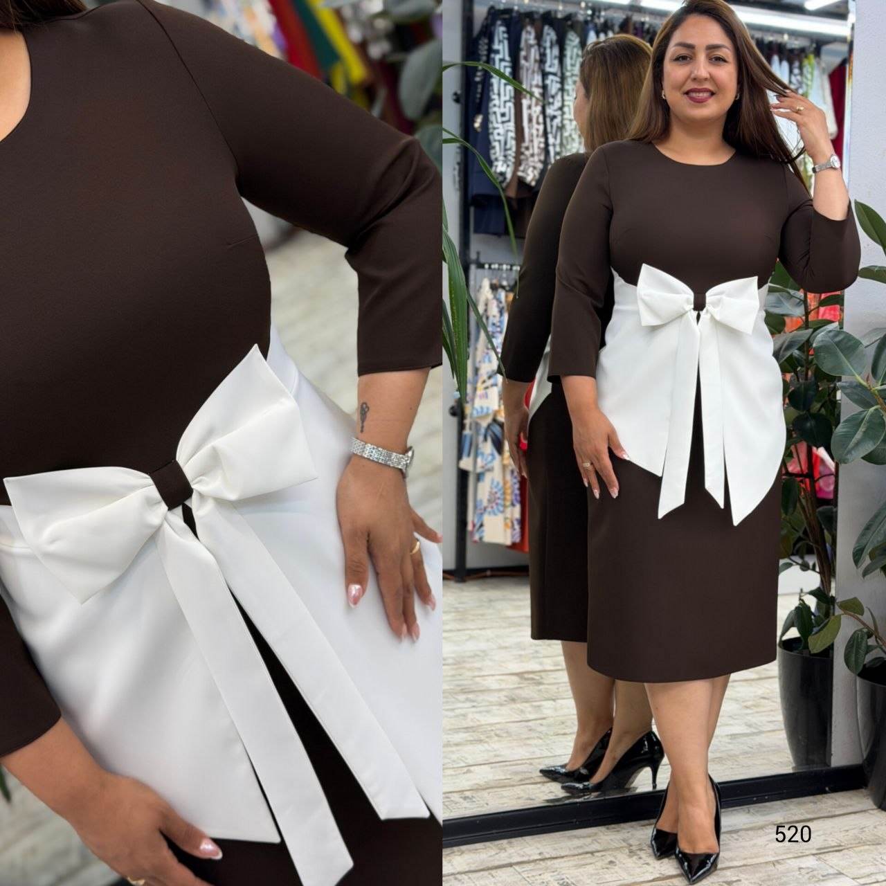 Bow Detail Midi Dress
